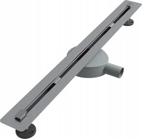 Proline 80 cm inox lineáris lefolyó csempe alá Gamma acél