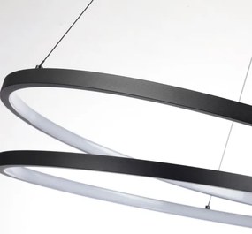 Brilagi-LED Dimmelhető függőlámpa TWISTER LED/75W/230V átm. 70 cm fekete + távirányító