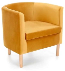 Clubby II fotel, sárga / natúr fa