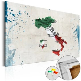 Kép parafán - Italy [Cork Map]