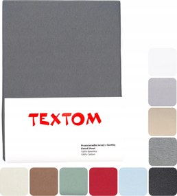 Gumis Lepedő 200x220+30cm Pamut Jersey Magas Szürke Színek Nagy