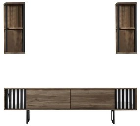 TV szekrény Chrome Line - Walnut, Black