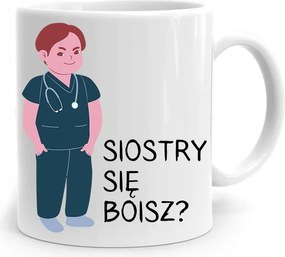 Ajándék Bögre Ápolónőnek Nővérednek Félsz? fényképes nyomattal