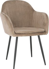Dizájnos fotel, szürkésbarna Taupe Velvet anyag, ZIRKON