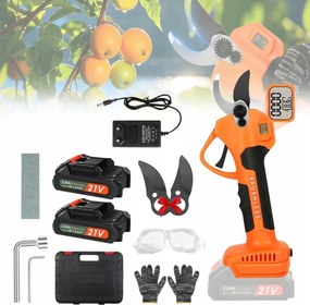 Metszőolló Akkumulátoros Elektromos Olló Metszőolló Kerti Aku Erős 2 Aku