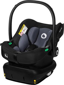 Lionelo - Forgatható gyerekülés alappal ASTRID SET i-Size 40-87 cm Fekete-szürke