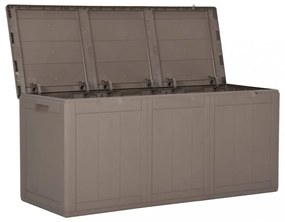barna PP rattan kerti tárolóláda 270 L