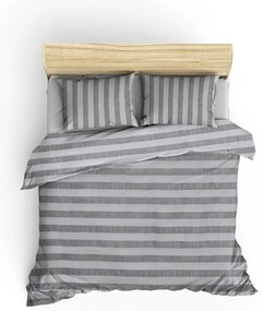 Fehér-szürke kétszemélyes ágyneműhuzat 200x200 cm Hook - Mijolnir