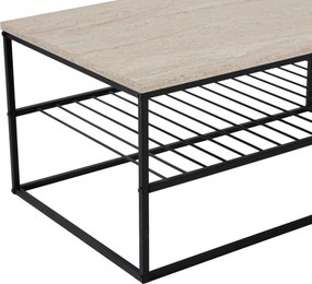 Asude - Black, Travertine