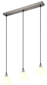 Fehér-ezüstszínű függőlámpa üveg búrával Molly – Trio