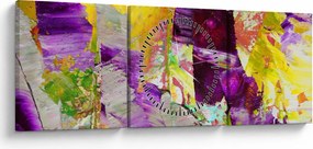 Absztrakció kép - festmény (órával) (90x30 cm)