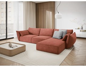 Piros sarokkanapé (jobb oldali) Vanda – Mazzini Sofas