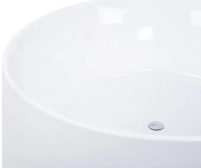 Fehér szabadon álló fürdőkád ⌀ 140 cm IBIZA Beliani