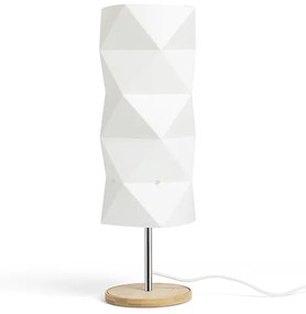 RENDL R13320 ZUMBA asztali lámpa, dekoratív fehér PVC/fa/króm