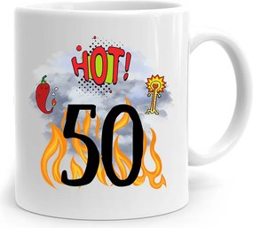 Születésnapra 50 50-es 50-es Bögre Tökéletes Ajándék fényképes nyomtatással