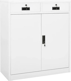 vidaXL fehér acél irodai szekrény 90 x 40 x 102 cm