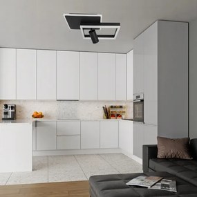 LED mennyezeti lámpa LED/38W/230V + 1xGU10/30W fekete