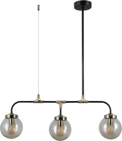 ITALUX PND-48882-3 VALPENA Modern Függesztett Lámpa Antik Bronz, Matt Fekete E14 IP20