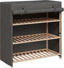 vidaXL szürke szövetborítású cipősszekrény 79 x 40 x 80 cm