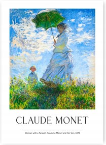 Claude Monet Nő Esernyővel 21x30 cm #281