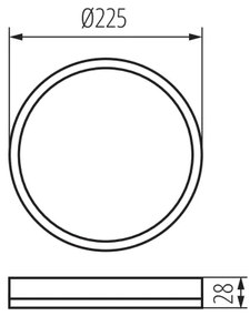 Kanlux 31500 - LED Fürdőszobai mennyezeti lámpa AZPO LED/11,8W/230V átm. 22,5 cm IP54 fehér