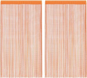 vidaXL 2 db narancssárga zsinórfüggöny 140 x 250 cm