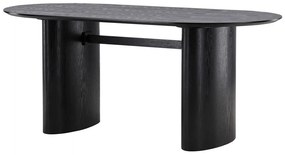 Asztal Dallas 3885Fekete, 75x90x180cm, Közepes sűrűségű farostlemez, Közepes sűrűségű farostlemez