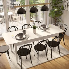 SENDI Étkezőasztal Fehér Színben 160 cm