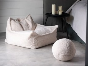 Krémszínű buklé gyerek babzsákfotel Chair – Wigiwama