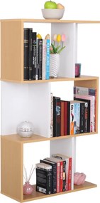 Könyvespolc, tűnyalábos fenyő/fehér, ERDEM NEW TYP 1