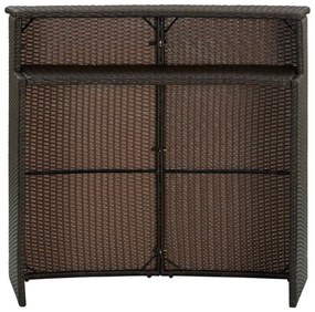 vidaXL barna polyrattan kerti bárasztal 120 x 55 x 110 cm