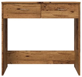 antik fa színű szerelt fa íróasztal 80 x 40 x 75 cm