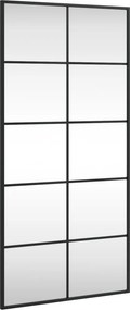 vidaXL fekete téglalap alakú vas fali tükör 50 x 100 cm