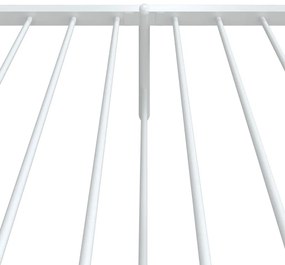 fehér fém ágykeret fej- és lábtámlával 80x200 cm