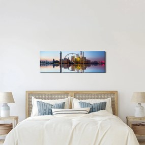 Egy kép a reggeli égboltról Sanghaj felett (órával) (90x30 cm)