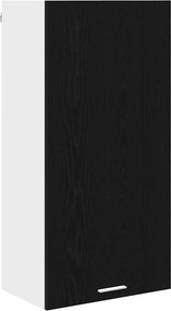 vidaXL Függő szekrény Fekete tölgy és fehér 50 x 31 x 100 cm Faanyag