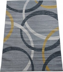 Kerek plüss szőnyeg, szürke ifjúsági 120x160 cm