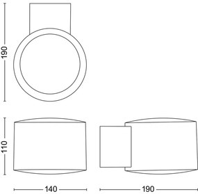 Philips - LED Kültéri fali lámpa OTIS LED/4,3W/230V 2700K IP44