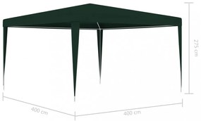 zöld rendezvénysátor 4 x 4 m 90 g/m²