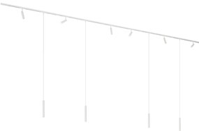 Modern sínrendszer 6 spotlámpával és 4 függőlámpa fehér 1 fázisú - Slimline Uzzy Keno