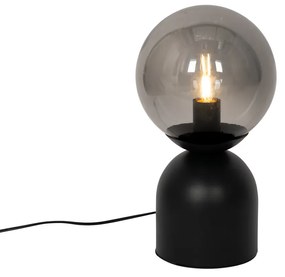 Hotel elegáns asztali lámpa fekete füstüveggel - Pallon Trend