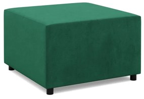 Zeus puff, bársony, 70x70, zöld