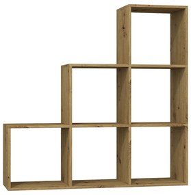 Shannan Step 3X3 polc, 115x115x30 cm, tölgy