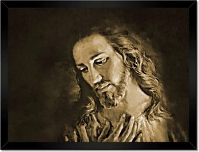 Poszterek keretben 40x30 Jézus Krisztus Szépia