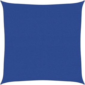 vidaXL kék négyzet alakú HDPE napvitorla 160 g/m² 7x7 m