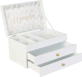 Ékszertartó Doboz Fehér, Fiókokkal