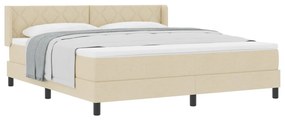 boxspringágy matraccal, krém színben, 180 x 200 cm, szövet