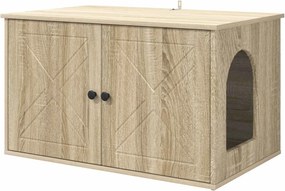 vidaXL Macska Ház Sonoma 85 x 55 x 50,5 cm Faanyag
