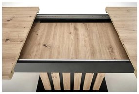Lamello étkezőasztal 160 cm, artisan tölgy / fekete