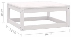 2 részes fehér tömör fenyőfa kerti bútorgarnitúra